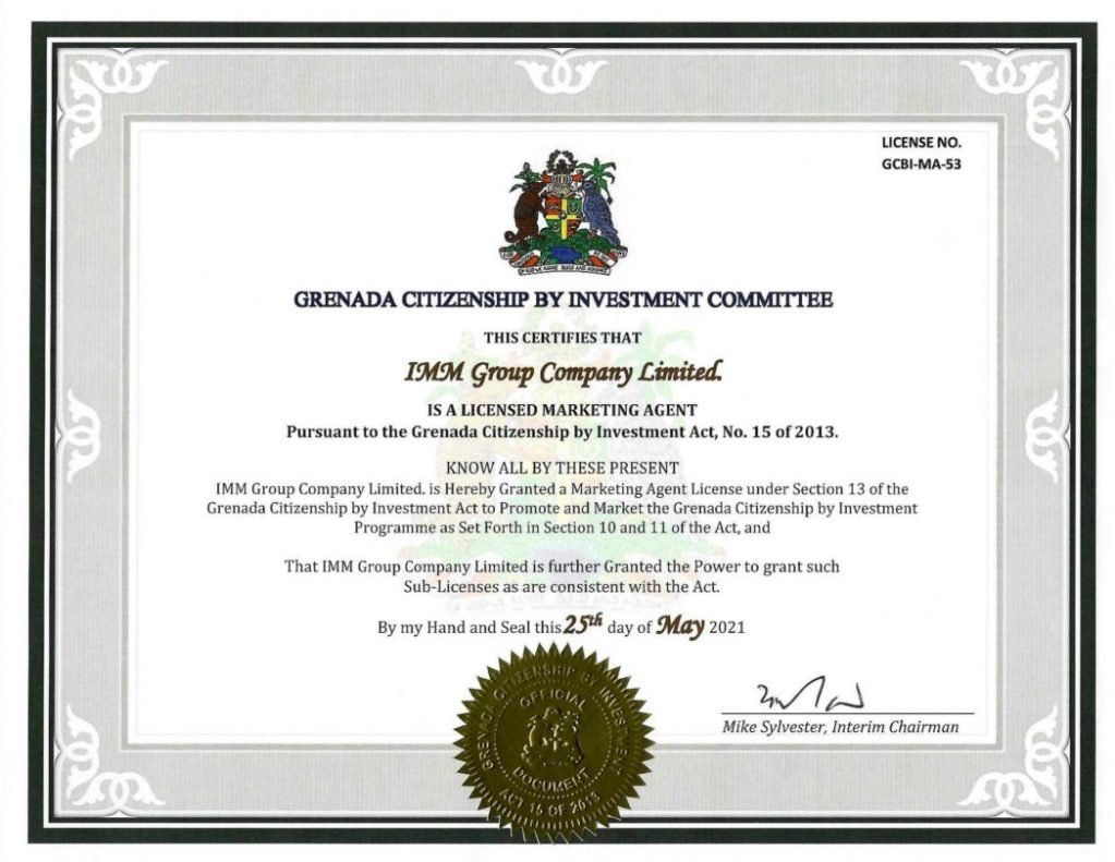 IMM Group – The one and only Vietnamese Company to be licensed by the Goverment of Grenada