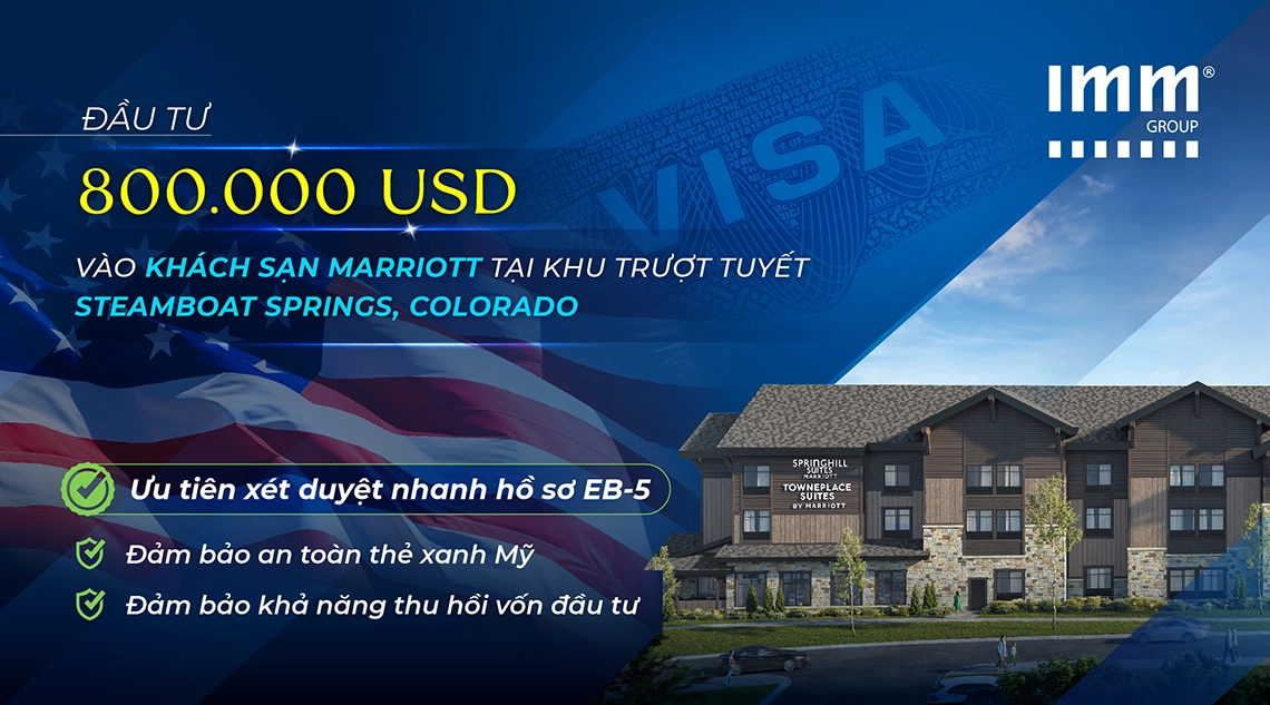 Đầu tư 800.000 USD vào khách sạn Marriott, dự án lấy thẻ xanh Mỹ đang được ưu tiên xét duyệt nhanh hồ sơ EB-5