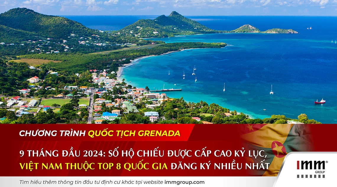 Chương trình quốc tịch Grenada 9 tháng đầu 2024: số hộ chiếu được cấp cao kỷ lục, Việt Nam thuộc top 8 quốc gia đăng ký nhiều nhất