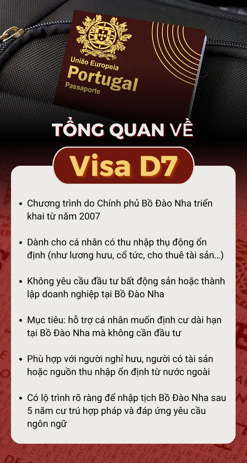 Tổng quan về Visa D7 Bồ Đào Nha