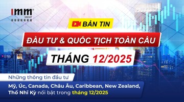 Bản Tin Đầu Tư & Quốc Tịch Toàn Cầu – Thông tin đầu tư Mỹ, Úc, Canada, Châu Âu, Caribbean, New Zealand, Thổ Nhĩ Kỳ nổi bật trong tháng 12/2025