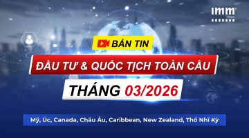 Bản Tin Đầu Tư & Quốc Tịch Toàn Cầu – Thông tin đầu tư Mỹ, Úc, Canada, Châu Âu, Caribbean, Thổ Nhĩ Kỳ, New Zealand nổi bật trong tháng 03/2026