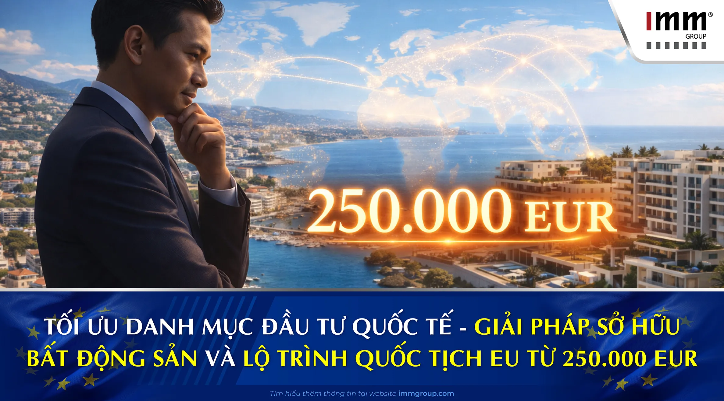 Tối ưu danh mục đầu tư quốc tế – Giải pháp sở hữu bất động sản và lộ trình Quốc tịch EU từ 250.000 EUR