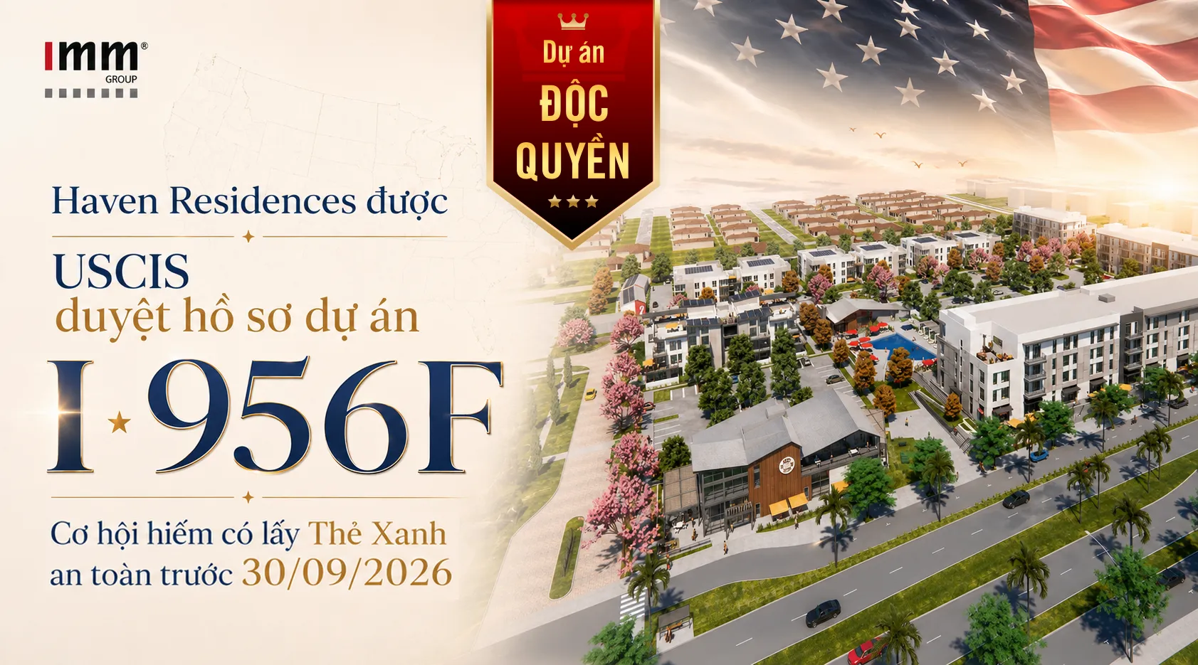 Haven Residences được USCIS duyệt I-956F — cơ hội hiếm có lấy Thẻ Xanh an toàn trước 30/09/2026