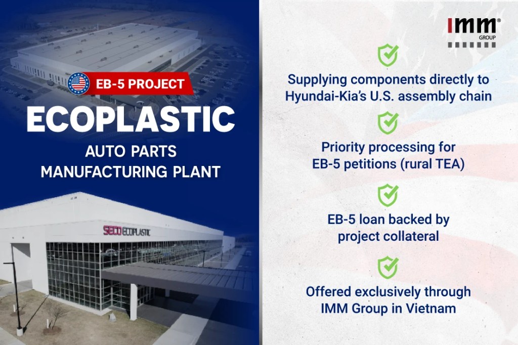 EB-5 project: Ecoplastic – Hyundai auto parts manufacturing plant