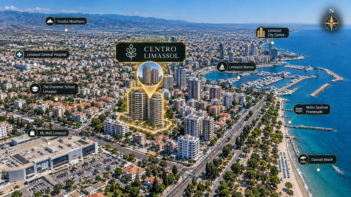 Bản đồ vị trí dự án Centro Limassol tại Limassol, Cộng Hòa Síp