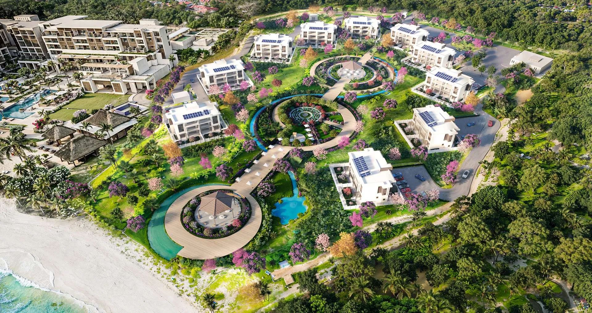 Master plan of The La Sagesse Collection on La Sagesse Bay
