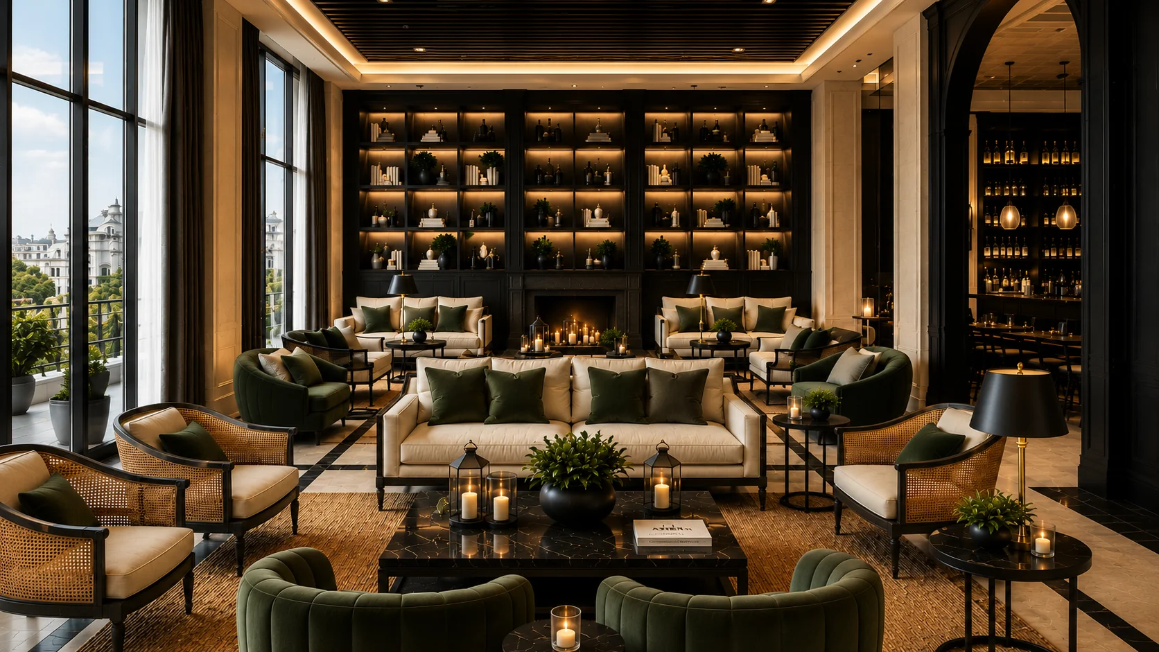 Khu lounge Athena Arts House với thiết kế đương đại